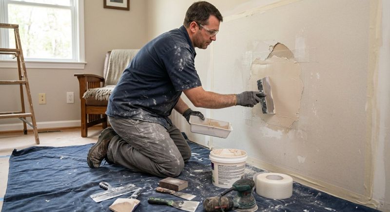 Basement Drywall Repair in Olathe, KS